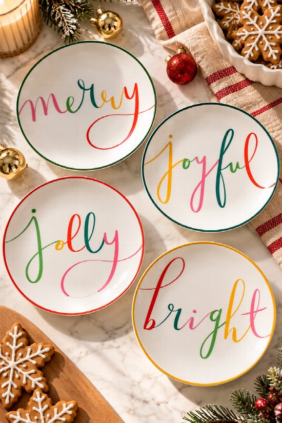 Merry Everything Appetizer Plate Set